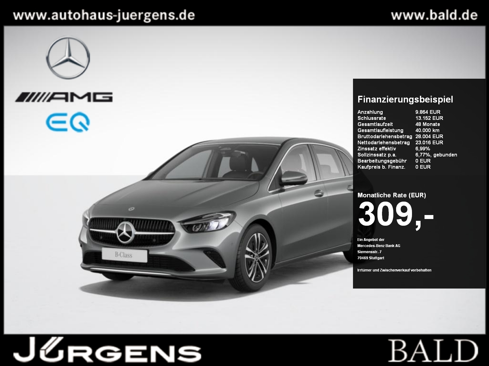 Mercedes-Benz B 180 gebraucht kaufen in Jettingen Württ Preis 9900 eur -  Int.Nr.: 1050 VERKAUFT